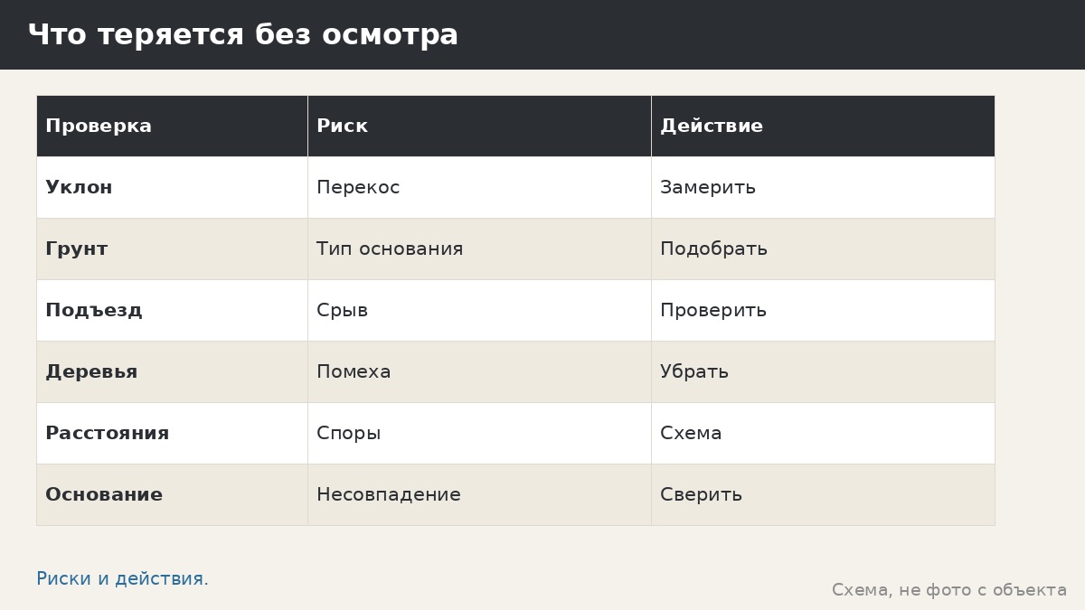 Ошибка: экономия на замере — почему пропуск осмотра участка обходится дороже