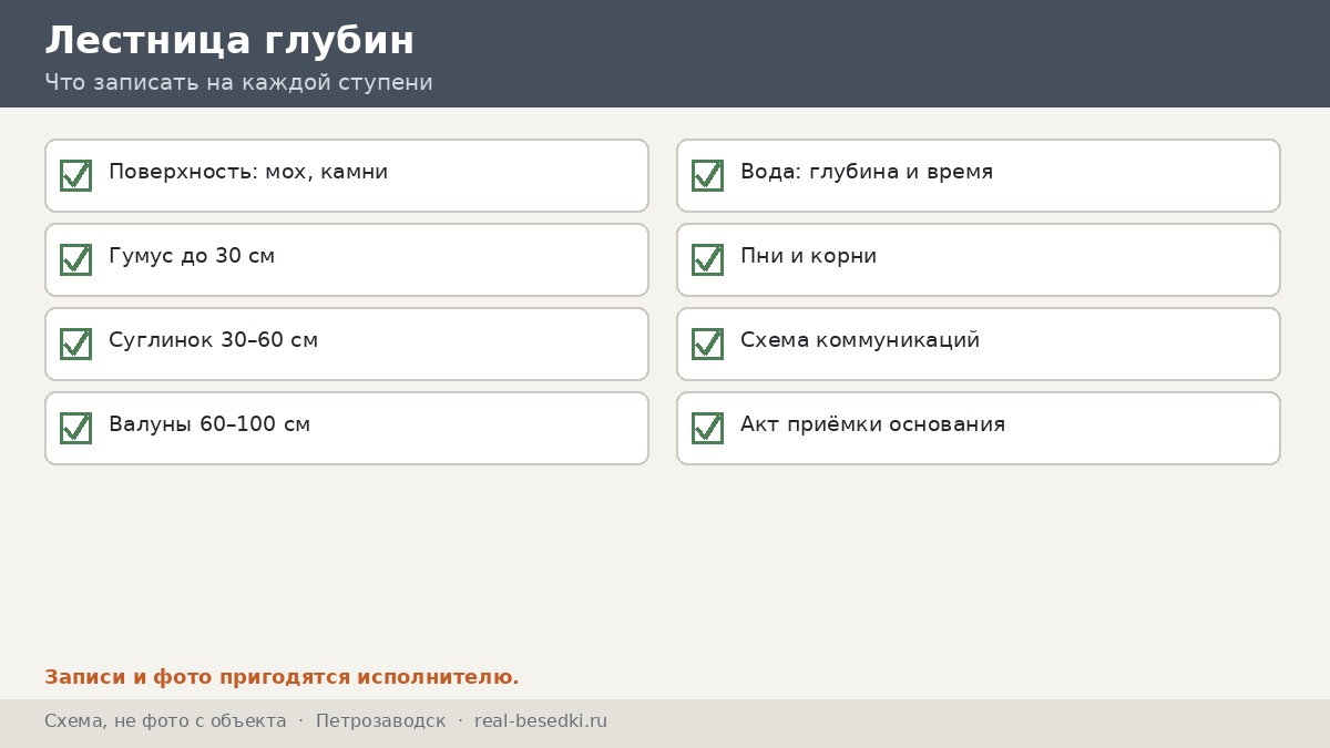 Чек-лист участка, Петрозаводск