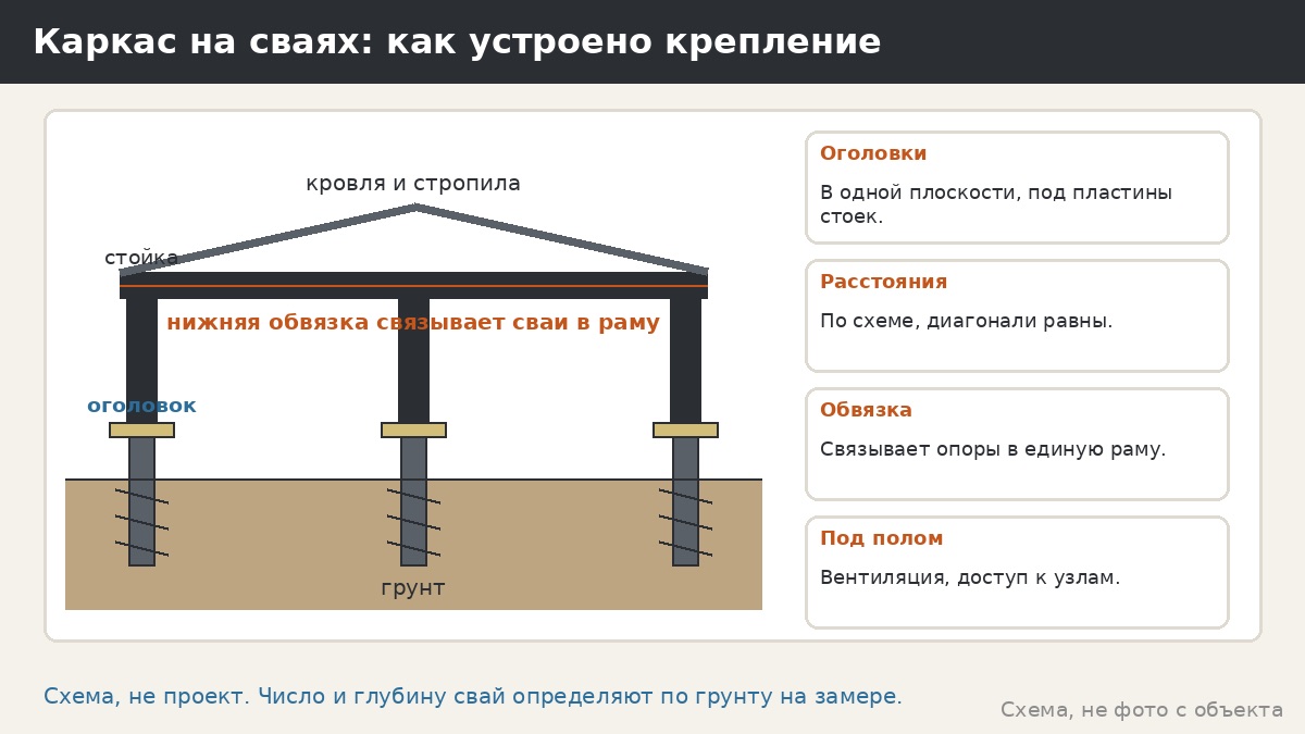 Каркас беседки на винтовых сваях: как он крепится, что проверить и когда сваи не подходят