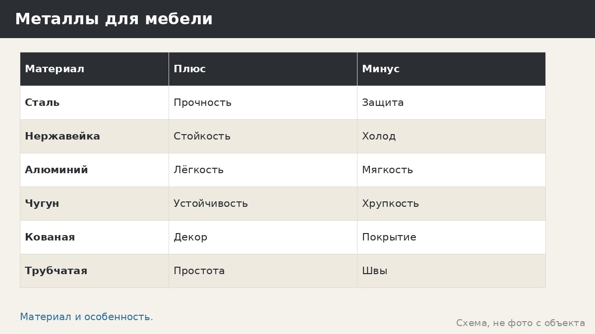 Металлическая мебель для улицы: кованая, трубчатая, алюминиевая — в чём разница