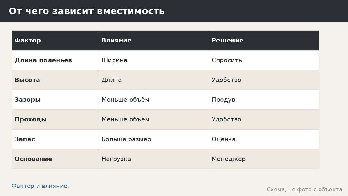 Сколько дров помещается в дровнике: как посчитать объём под свои нужды