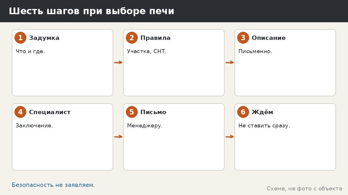 Шесть шагов при выборе печи