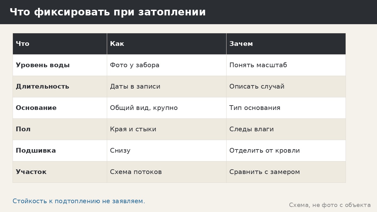 Затопление участка и беседка: что можно сказать, а что нужно спрашивать письменно