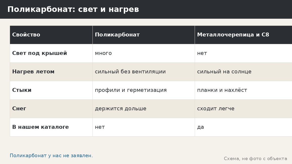 Поликарбонатная крыша беседки: честный обзор рыночного варианта, которого нет в нашем каталоге