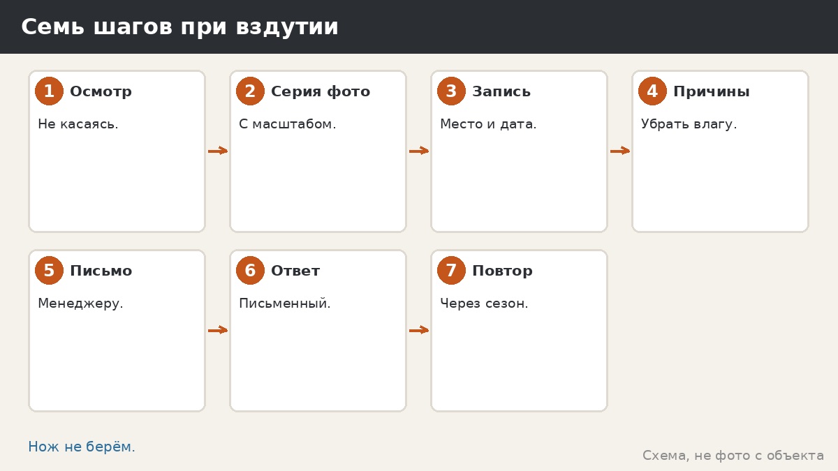 Семь шагов при вздутии