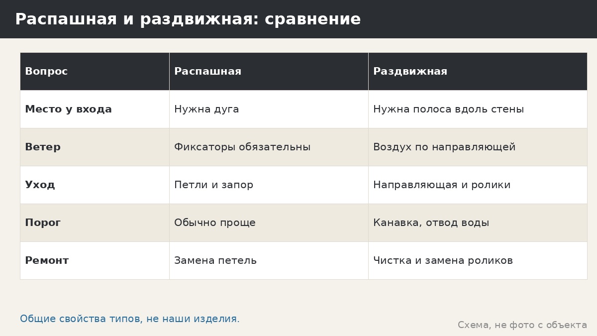 Раздвижная и распашная дверь в беседку: как выбрать вход