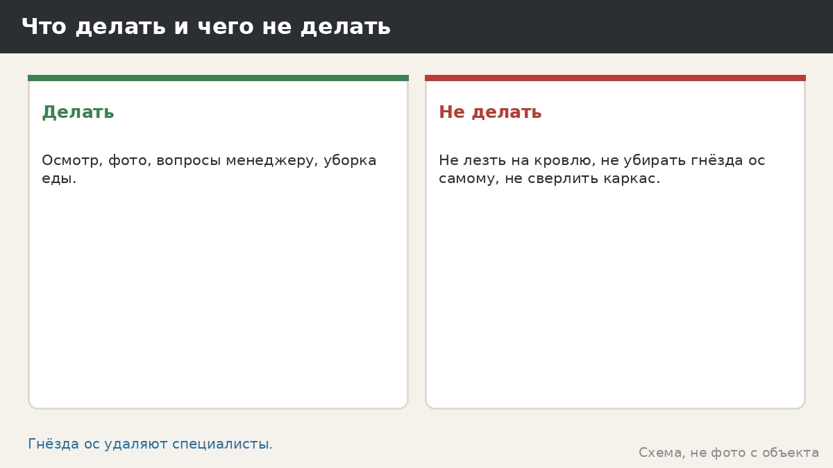 Что делать и чего нет