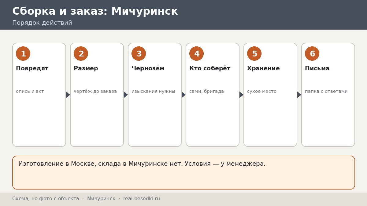 Доставка металлической беседки из Москвы: город Мичуринск — честно, что учесть, пять частых сомнений садовода и как на них ответить